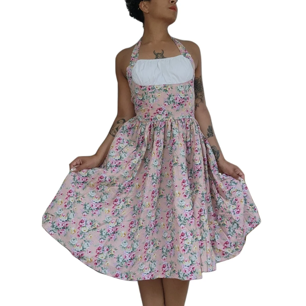 Vintage floral swing dress sz. M